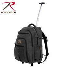 Load image into Gallery viewer, Rolling Canvas Backpack - Black
