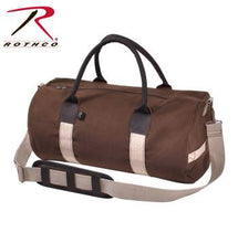 Load image into Gallery viewer, Canvas &amp; Leather Gym Duffle Bag
