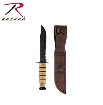 Genuine Ka-Bar USMC Combo Edge Fighting Knife