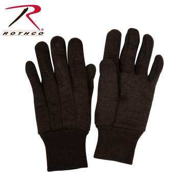 Brown Cotton Jersey Work Gloves