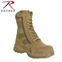 Load image into Gallery viewer, 8&quot; Forced Entry Composite Toe AR 670-1 Coyote Brown Side Zip Tactical Boot
