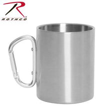 Load image into Gallery viewer, Insulated Stainless Steel Portable Camping Mug With Carabiner Handle – 15 oz
