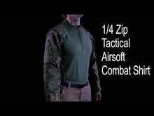 Load and play video in Gallery viewer, Tactical 1/4 Zipper Airsoft Combat Shirt
